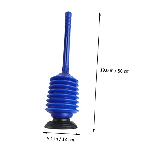 High Pressure Bellow Plunger for Bathroom Plunger for Toilet Blockage Removal Blue