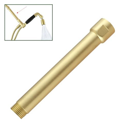 High Sierra® Solid Lead-Free Metal 6″ Shower Arm Extension. Lowers height of fixed and handheld shower heads. Will support the Weight of Handheld and Combination Shower heads - Brushed Gold - color: Brushed Gold