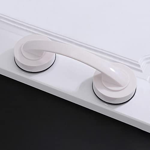 Glass Handle, Suction Cup Handle, Suitable for Bathroom Sliding Door, Cabinet, Terrace Sliding Door, Shower Handrail. No Hole Punching - color: Large white