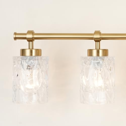 ALICE HOUSE Modern 6-Light Bathroom Vanity Light, 41” Brushed Brass Finish Wall Lighting Fixture Over Mirror for Bathroom, Powder Room, Makeup AL5095-W6 - size: 6 Light