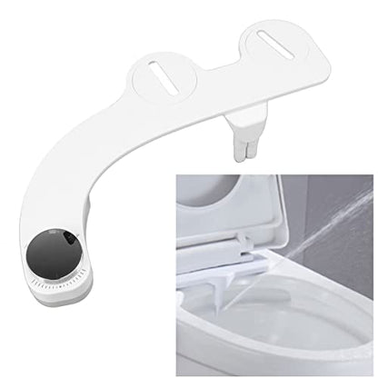 Non Electric Bidet Attachment with Dual Nozzles and Self - Maintenance, 7/8 Copper Tee, for Frontal and Rear Wash - Sanitary and Comfortable Solution