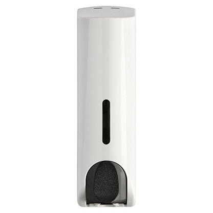Single Wall Mounted Shampoo Soap Shower Dispensers with 1x350ml Refillable Bottles, White - color: Single White