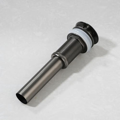 Pop-up Bathroom Sink Drain Stopper Without Overflow for Vessel Sink Lavotory Vanity, D01 (Grey) - color: Gray