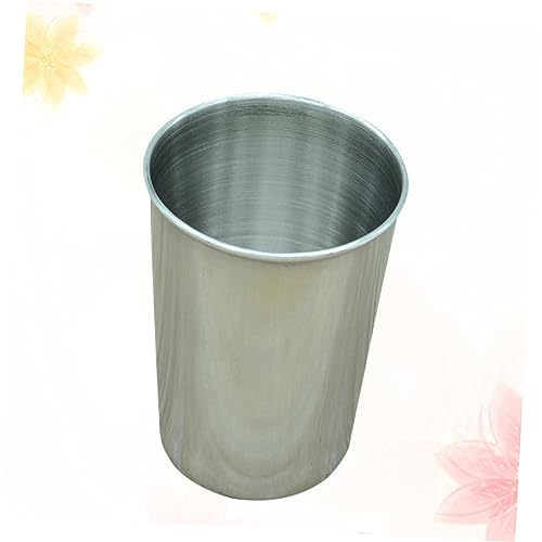 LIFKOME 2pcs Stainless Steel Water Tumbler Cups Mouthwash Beverage Holder for Home Washroom Parties and Travel Easy to Clean and Maintain - size: 6X6cm