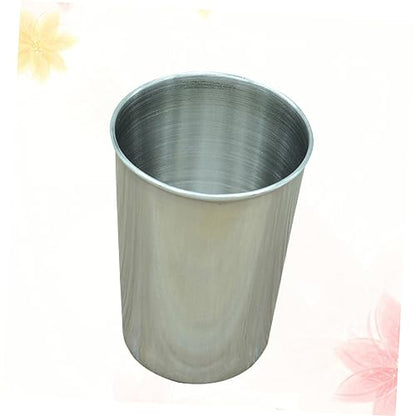 LIFKOME 2pcs Stainless Steel Water Tumbler Cups Mouthwash Beverage Holder for Home Washroom Parties and Travel Easy to Clean and Maintain - size: 6X6cm