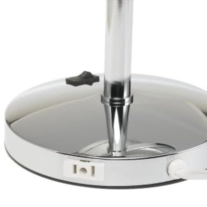 JERDON Lighted Makeup Mirror with 5X Magnification - Chrome - HL745CO | Two-Sided 1X View, 8.5" Diameter, 15.5" Tall, Halo Lighting - color: Chrome