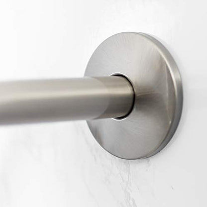 LDR 8 Inch Shower Arm and Flange, Stainless Steel Construction, Shower Head Extension Extender Pipe Arm, Brushed Nickel Finish