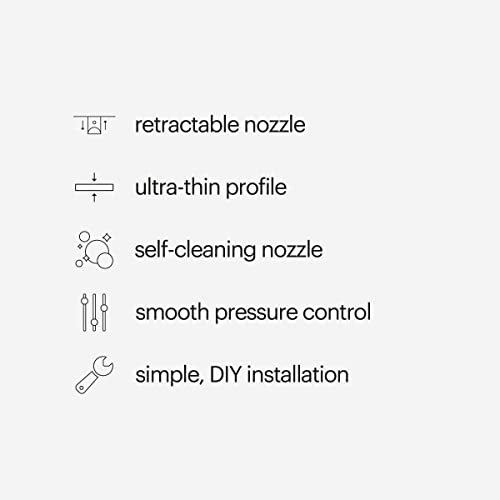 Brondell Bidet - Thinline SimpleSpa SS-150 Fresh Water Spray Non-Electric Bidet Toilet Attachment in White with Self Cleaning Nozzle and SafeCore Internal Valve - color: x