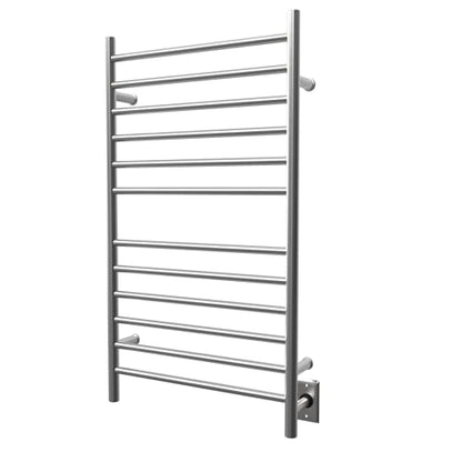 Amba RWHL-SB Radiant Large Hardwired + Plug-in Combo Straight 12 Bar Towel Warmer in Brushed - color: Brushed