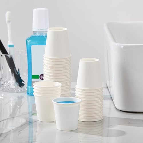 SIUQ 1200 Pack 3 oz Paper Cups, Small Disposable Bathroom Mouthwash Cups | Mini White Paper Espresso Cups 3 Ounce for Parties, Bathroom, Picnics, Travel and Events - color: 1200pack-3oz