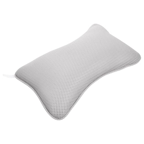 Pillow Bathtub Sturdy Material Strong Grip Suction Cups Grey Bath Pillow