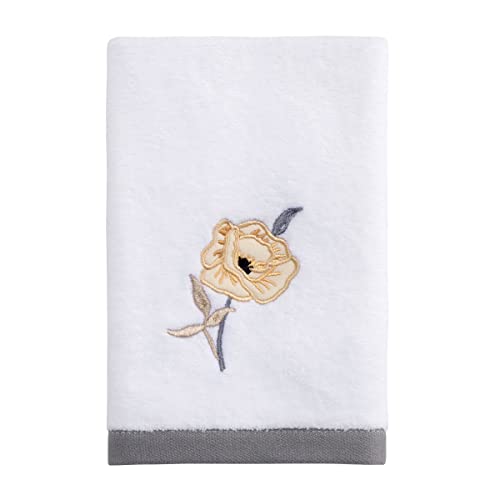 Avanti Linens - Fingertip Towel, 100% Soft & Absorbent Cotton Towel, Floral Home Decor (Marielle) - size: Fingertip Towel