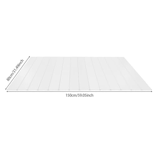 Bathtub Tray, 59x31.5in Foldable Bathtub Cover Bath Insulation Cover, PVC Dustproof Shutter Bath Lid Cover Fit Most Tubs, Can Hold Wine Glass, Books - color: White, size: 59x31.5in