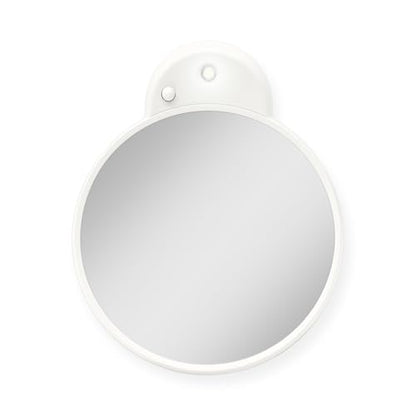Zadro Magnification Lighted Compact Mirror with LED Light & Retractable Suction Cups – Travel Makeup Mirror, Cool White 6400K Lighting, Battery Operated, Made in USA (White, 10X | 4.3" L x 3.5" W) - color: White