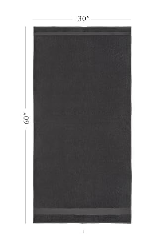 Ozdilek 6-Piece Bath Towel Set, 2 Bath, 2 Hand, 2 Wash, 100% Cotton Turkish Towels, 2 Bath Towels (30x60/550 GSM), 2 Hand Towels (16x30/575 GSM), 2 Washcloths (13x13/600 GSM) (Anthracite Gray) - color: Antrazit