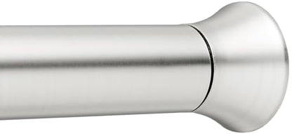 Amazon Basics Easy to Install Spring Tension Curtain Rod, No Drill, Adjustable 24-36" Width, Nickel, Classic Finial, 7 Pound Weight Capacity - color: Nickel, size: 24-36"