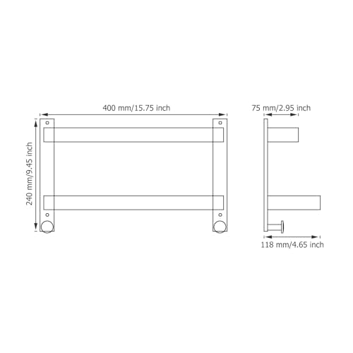16 Inch Double Towel Bar for Bathroom with Hooks Stainless Steel Bath Towel Rack Wall Mounted Gold Finished - color: Gold, size: 16-Inch
