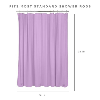 Bath Bliss 2 Pack PVC Heavy Weight Shower Curtain Liner | 4G | 70" x 72" | Rust Resistant Copper Grommets | Magnetic Hem | White - color: Purple