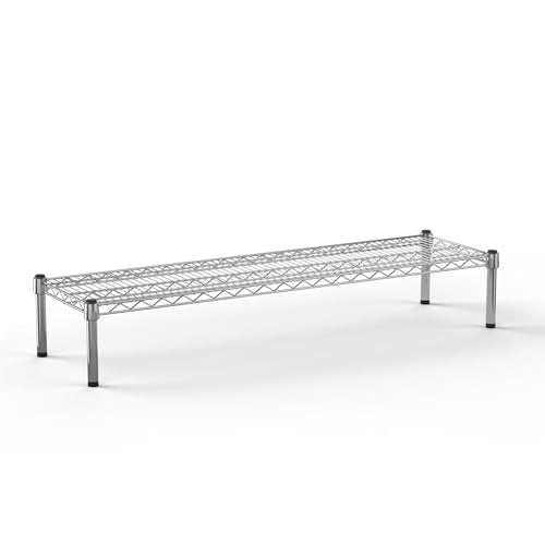 14" Deep x 48" Wide x 8" Height 1-Tier Wire Shelving Kit | NSF Commercial Storage Rack Unit - size: 14" Deep x 48" Wide