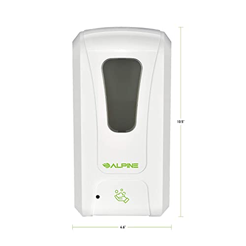 Alpine Automatic Hand Sanitizer Dispenser - Touchless Soap Dispenser for Restaurant, Hospital, School, Hotel, Kitchen and Bathroom -1200mL Foam White - style: Foam