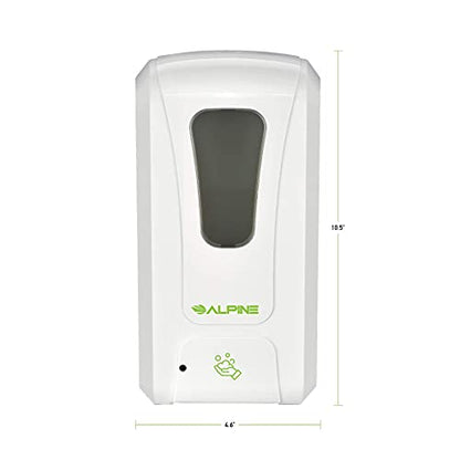 Alpine Automatic Hand Sanitizer Dispenser - Touchless Soap Dispenser for Restaurant, Hospital, School, Hotel, Kitchen and Bathroom -1200mL Foam White - style: Foam