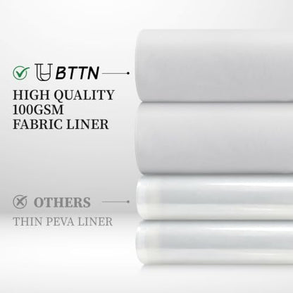 White Waterproof Fabric Snap-in Shower Curtain Liner Replacement 70x54 | Machine Washable & Hotel Quality, 1 Pack Detachable Soft Durable Premium Cloth Shower Curtain Liner with 3 Weighted Magnets - size: 70"W x 54"L (Pack of 1)
