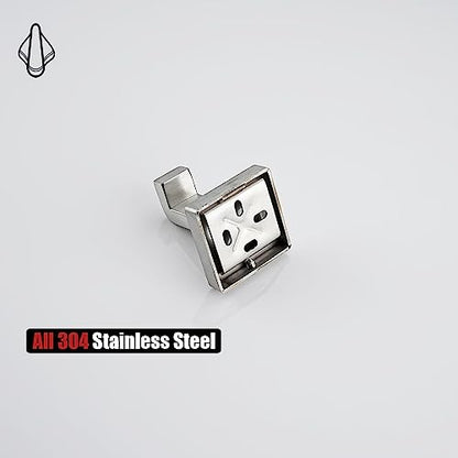 JQK Bathroom Towel Hook Brushed, Coat Robe Clothes Bath Wall Hooks for Kitchen Garage SUS 304 Stainless Steel Thick 0.8mm, 2 Pack Brushed Steel, TH250-BN-P2 - color: Brushed Steel