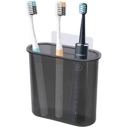 Toothbrush Holders Wall Mounted, Self Adhesive Tooth Brush Holder for Bathroom Electric Toothbrush Toothpaste Razor Bathroom Accessories(Black) - color: Black-1