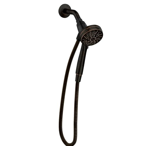 Moen Engage Magnetix Mediterranean Bronze 3.5-Inch Six-Function Detachable Handheld Showerhead with Magnetic Docking System, 26100BRB - color: Mediterranean Bronze, size: Showerhead