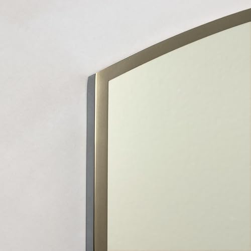 20x30 Harper Crescent Metal Framed Rectangle Recessed Bathroom Medicine Cabinet, Arced Mirror, 18x28 in-Wall Opening, Adjustable Glass Shelves, Magnet Close, Chrome - color: Chrome, size: 20x30