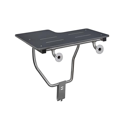 Seachrome 26" x 22.5” Black Reversible Folding Transfer Tub/Shower Seat, ADA Compliant - color: Matte Black, size: 26 x 22.5