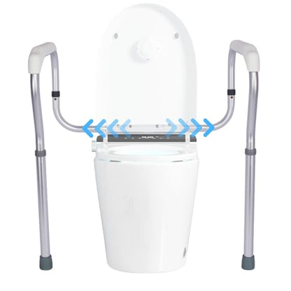 Toilet Support Frame: Non-slip Safety Rail, Aluminum Foot Bar, Portable Bath Handle | Stable Bath Aid for Elderly, Disabled, Pregnant Women