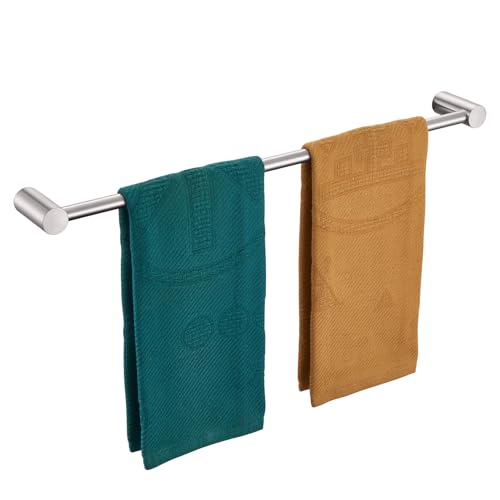KOKOSIRI Towel Bar Brushed Nickel 24-Inch Bathroom Towel Holder Single Rack Bathroom Hardware Accessories Wall Mounted Stainless Steel, B4007BR-L24 - color: Brushed Nickel, size: 24-Inch