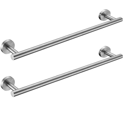 Nolimas Brushed Nickel Bath Towel Bar Single Bars Towel Rack Rod Classic Wall Mounted SUS304 Stainless Steel Toilet Kitchen Bathroom Towel Holder Towel Shelf Single Layer,24 inches-2 Pack - color: Brushed Nickel, size: 24inch 2Pack