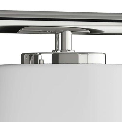 Replay Collection 2-Light Etched White Glass Modern Bath Vanity Light Polished Nickel - color: Polished Nickel, size: 2-Light