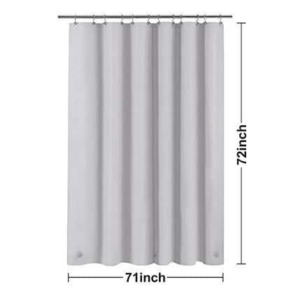 Barossa Design Shower Curtain Liner Standard Size, Silver Gray | Premium PEVA, BPA & PVC Free, No Chemical Smell, Metal Grommets, Lightweight Shower Curtain with 3 Magnets for Bathroom - color: Gray Silver, size: 72"W x 72"L (Pack of 1)