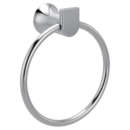 Moen Genta LX Modern Wall Mount Bathroom Hand Towel Ring, Chrome, BH3885CH - color: Chrome
