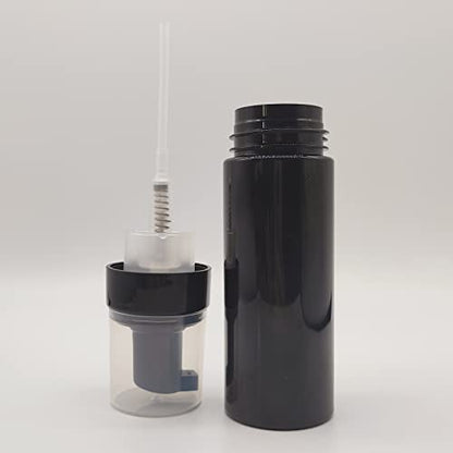 150ml Empty Foam Pump Bottle, 5oz Foaming Dispenser Soap Plastic Container for Facial Cleanser Shampoo Hand Soap (Black)