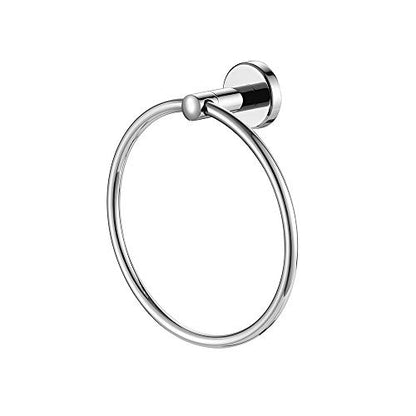 JQK Chrome Towel Ring, 304 Stainless Steel Hand Towel Holder for Bathroom, Polished Finish Wall Mount, TR130-CH - color: Chrome