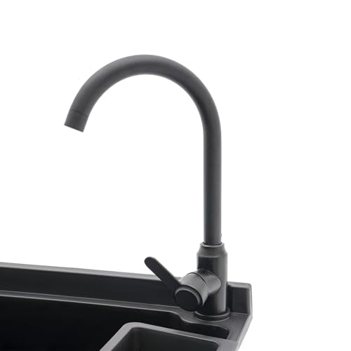 Wall-Mounted Utility Sink Tub Kit with Aluminum Alloy Faucet and Soap Box,Black Anti-clogging Laundry Sink for Bathrooms, Sundry Rooms, Garages(20.08 * 17.52 * 9.45in) - color: Black