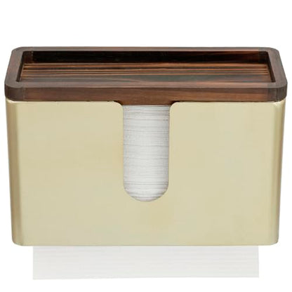 MyGift Gold Paper Towel Holder - Wall Mounted Paper Towel Dispenser & Bathroom Napkin Holder - color: Brass