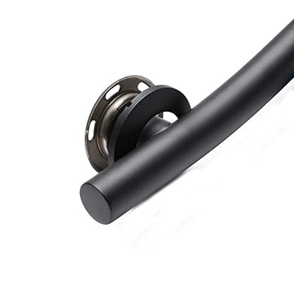 Seachrome 24'' Designer Wave Shaped Shower Grab Bar, Matte Black (GW-3524-QCR-MB) - color: Matte Black, size: 24