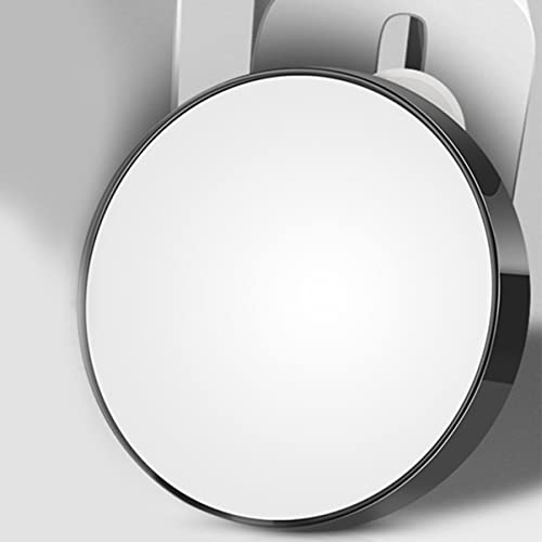 2pcs Magnifying Round Makeup Mirror Black Lighted Compact Mirror Suction Cup for Bathroom Travel and Cosmetics Diameter