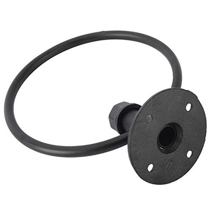 Industrial Towel Ring, Farmhouse Pipe Hand Towel Holder, Matte Black Wall Mounted Bathroom Hardware, Rustic Towel Ring for Bathroom (1)