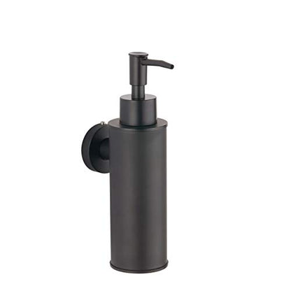 BGL Soap Dispenser Stainless Stee Black Round 304 Wall Mount Liquid and Soap Dispenser for Kitchen and Bathroom - color: Black