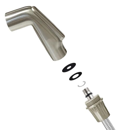 Kitchen Sink Side Sprayer Head Universal Kitchen Sink Faucet Sprayer Attachment Compatible with Delta, Moen, Kohler (Brushed Nickel)