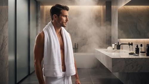 6 Piece 100% Cotton Bath Towel Set - 2 Bath - 2 Hand - 2 Face, White | 100% Cotton • Thick & Plush • Hotel Quality • Ultra Soft • Highly Absorbent • Quick Dry • Low Lint • Machine Washable - color: White