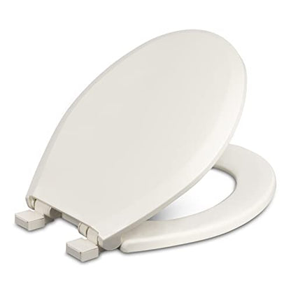 Centoco Round Toilet Seat, Lift & Clean, Slow Close, USA, Biscuit | Lift-Off, Closed Front, Cover, Plastic, Made in the USA, 3700SCLC-416 - color: Biscuit, size: Round, style: Lift and Clean and Slow Close