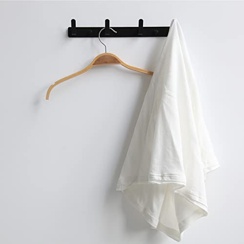 4 Hooks Matte Black Bathroom Towel Hooks Mounted Wall Adhesive Heavy Duty Farmhouse Bath Coat Stick on Rack Hat Wall Hook Sticky Black Kitchen Robe Rack Coat Hook Black 4 Hooks Rack Towel for Bathroom - color: Black, size: 13.19*1.18*1.38 inch（4hooks）