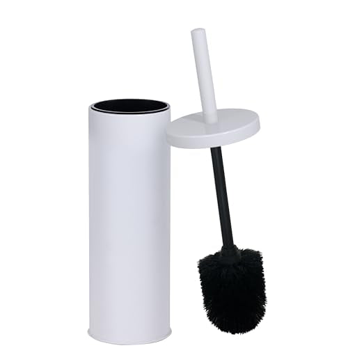 Deep & Sturdy Toilet Bowl Brush with Holder - Durable Scrubbing - Toilet Cleaners - Household Essentials - Bathroom Cleaner - Cleaning Supplies - Household Supplies, Matte White - color: Matte White Reese